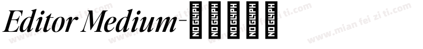 Editor Medium字体转换